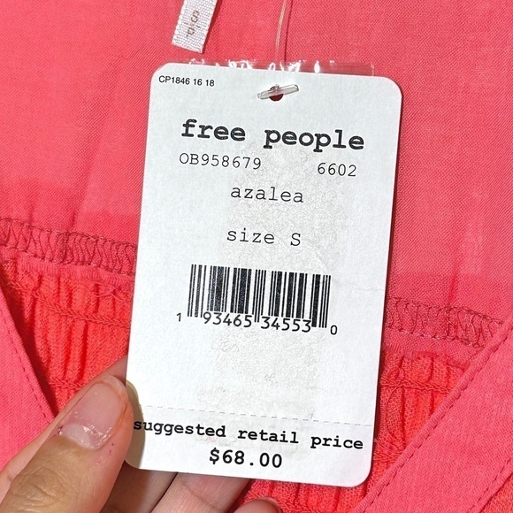 Free People Azalea Highland Button Front V-neck Short Sleeve Top Size Small Wmn - Picture 9 of 11